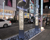 銀座通り 点灯式 クリスマス装飾 シャンパンゴールド ＬＥＤライト 銀座