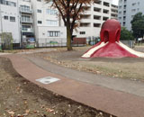 渋谷区 恵比寿東公園 たこ公園 ウッドチップ舗装