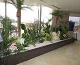 泉大津 PA 海側 観葉植物 装飾 リニューアル フェイクグリーン