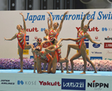 16 日本選手権 水泳競技 大会 シンクロナイズドスイミング 生花 装飾 ビクトリーブーケ 丹羽