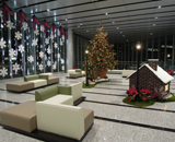 16 港区 バンダイナムコ 未来研究所 オーダーメイド 大型 ソファー クリスマス装飾