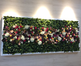 17 神戸市 ホテル サンルートソプラ 神戸アネッサ 壁面 造花装飾 アートフラワー