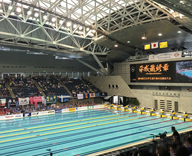 18 横浜国際プール 日本学生選手権水泳競技大会 ブーケ アレンジメント 観葉植物