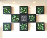 ホテル ホップイン レストラン 壁面パネル グリーン 造花 装飾