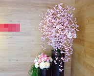 神奈川県鶴見区 企業 造花アレンジメント 装飾