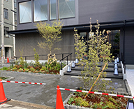21 関西 マンション ギャラリー 花壇 植栽 玉砂利施工 Futa-toki