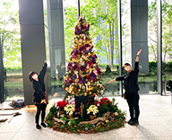 21 東京スクエアガーデン オフィスエントランス GINZA KAMON  クリスマスツリー SEASONS