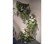 22 株式会社 ティーライブ エントランス 造花装飾 夏 アーティチョーク プロテア チランジア バンクシア グリーン 葉 SEASONS