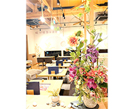 24 調布市深大寺 店内 季節装飾 造花装飾 アーティフィシャルフラワー hitotoki 事例