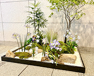 25 都内 エントランス 夏装飾 納涼 フェイクグリーン SEASONS 事例
