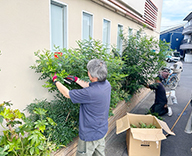 25 東京 江戸川 病院 エントランス プランター futatoki 事例