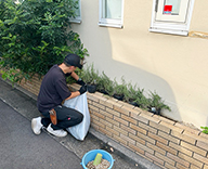 25 東京 江戸川 病院 エントランス プランター futatoki 事例