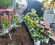 25 東京 江戸川 病院 エントランス 花壇 futatoki 事例