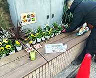 25 東京 江戸川 病院 エントランス 花壇 futatoki 事例