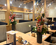 26 井草 店内 造花アレンジ 季節アレンジ フェイクフラワー hitotoki 事例