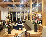 26 井草 店内 造花アレンジ 季節アレンジ フェイクフラワー hitotoki 事例