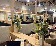 26 国分寺 店舗内 造花装飾 造花アレンジメント フェイクフラワー hitotoki 事例