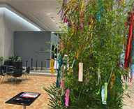 26 京橋 エントランス オフィスビル 七夕 装飾 SEASONS 事例